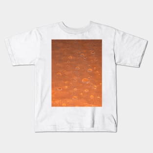 Water Droplets on Orange Table Kids T-Shirt